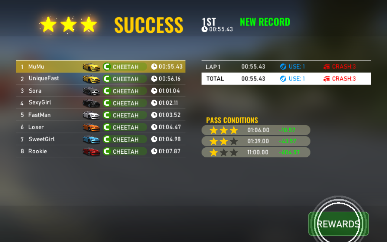 咆哮的赛车去广告版