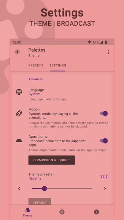 Palettes app