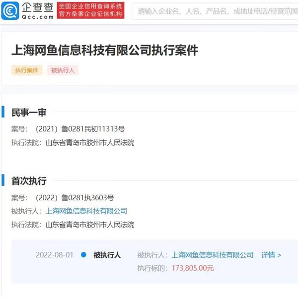 “网咖鼻祖”网鱼网咖成被执行人 王思聪任董事