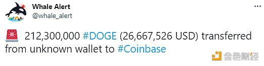212,300,000枚DOGE从未知钱包转移到Coinbase-第1张图片-芝麻交易所下载