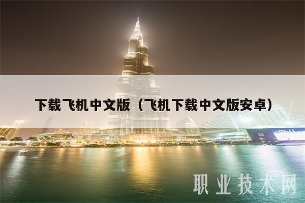下载飞机中文版（飞机下载中文版安卓）-第1张图片-芝麻交易所下载