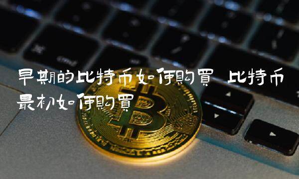 早期的比特币如何购买-第1张图片-芝麻交易所下载