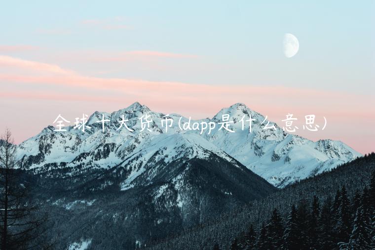 全球十大货币 - dapp是什么意思-第1张图片-芝麻交易所下载