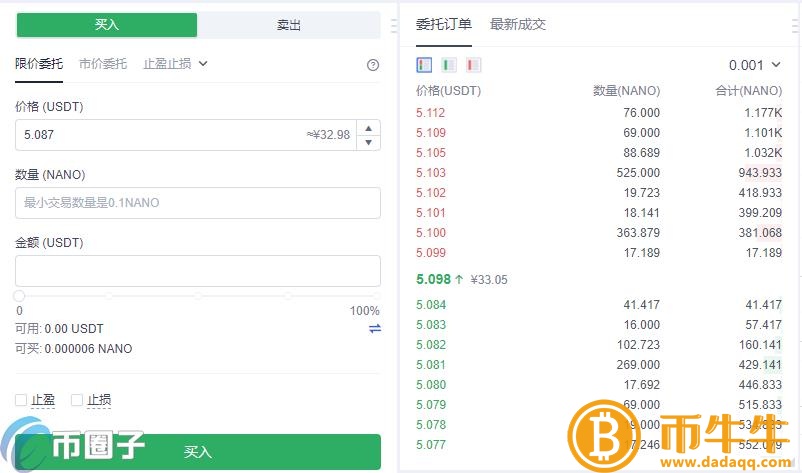 纳诺币怎么买，有什么价值币买入交易教程-第6张图片-芝麻交易所下载