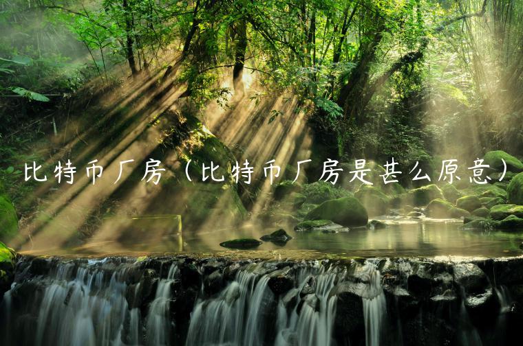 比特币厂房（比特币厂房是甚么原意）-第1张图片-芝麻交易所下载