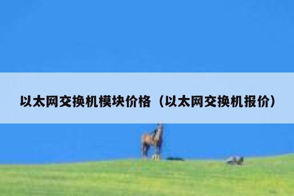以太网交换机模块价格（以太网交换机报价）-第1张图片-芝麻交易所下载