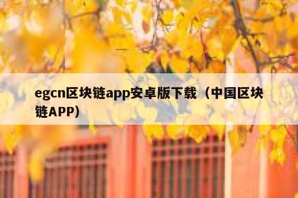 gcn区块链app安卓版下载（中国区块链APP）-第1张图片-芝麻交易所下载