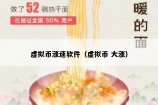虚拟币涨速软件（虚拟币 大涨）