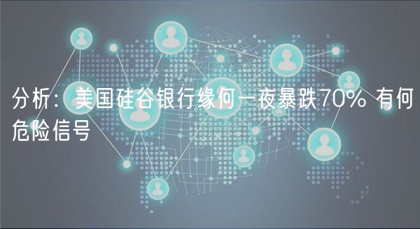 分析：美国硅谷银行缘何一夜暴跌70% 有何危险信号-第1张图片-芝麻交易所下载