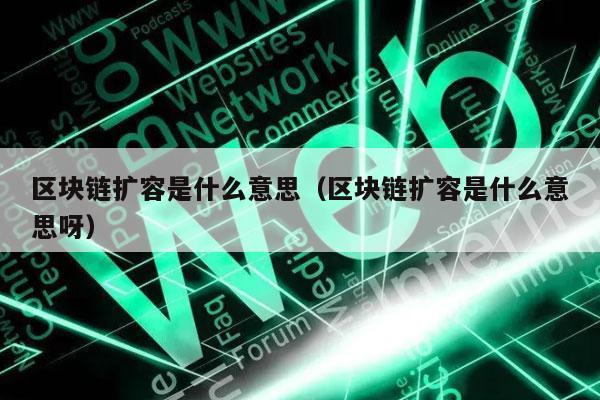 区块链扩容是什么意思（区块链扩容是什么意思呀-第1张图片-芝麻交易所下载