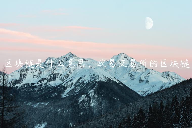 区块链是什么意思，欧意易 交易平台的区块链-第1张图片-欧意易易下载