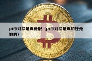 pi币到底是真是假（pi币到底是真的还是假的）