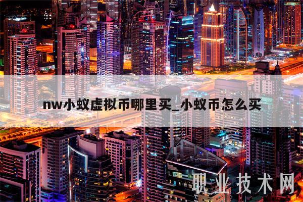 nw小蚁虚拟币哪里买_小蚁币怎么买-第1张图片-欧意易易下载