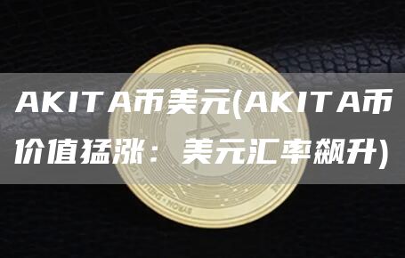 AKITA币美元 - AKITA币价值猛涨：美元汇率飙升